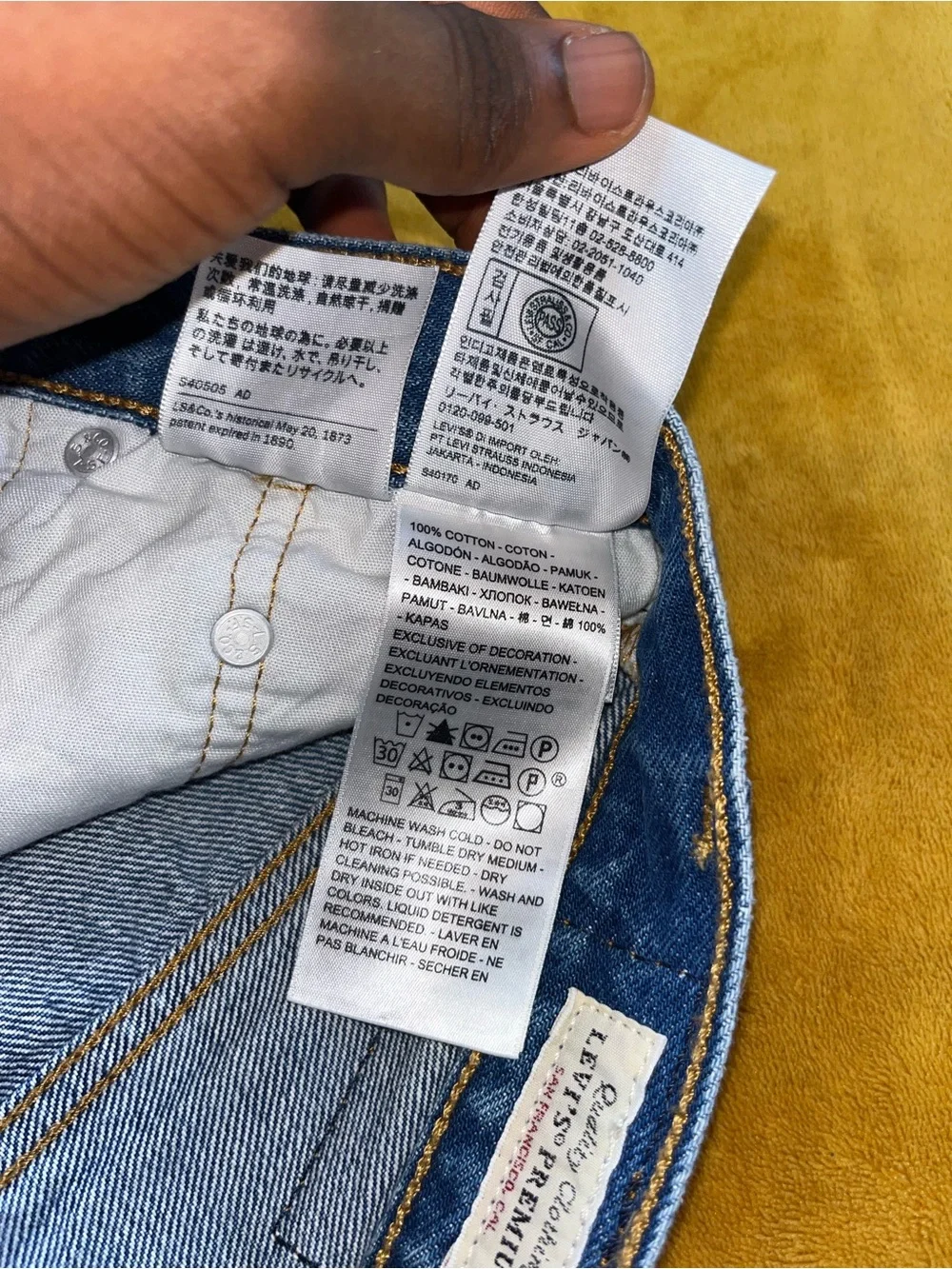 Levi’s High-Rise Distressed Denim Shorts — Blue